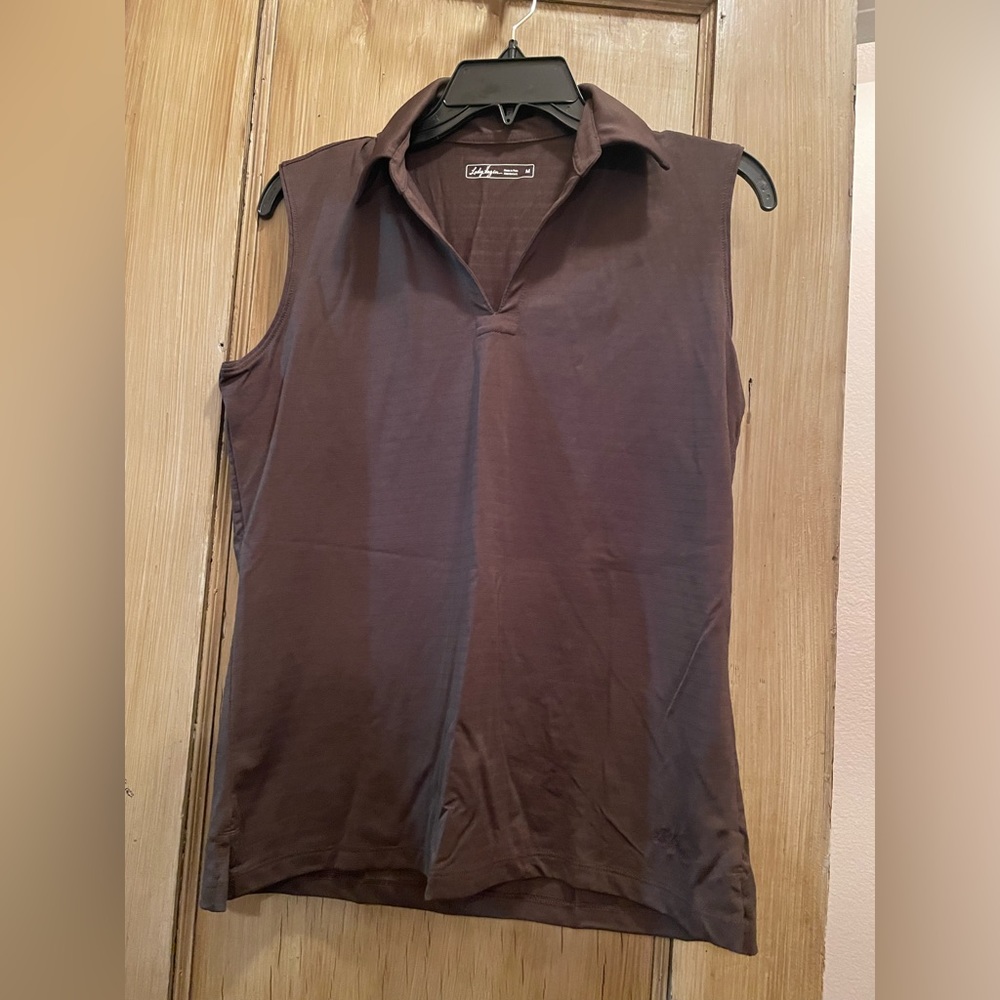 Lady Hagen collared, sleeveless golf shirt